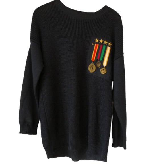 Military Motif Sweater by Linda Allard Ellen Tracy - Picture 10 of 16